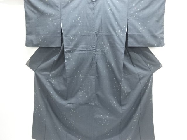 JAPANESE KIMONO / TSUMUGI / WOVEN ABSTRACT PATTERN 